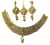 Gold-Plated Polki Necklace,Earring & Mangtikka Set for Women