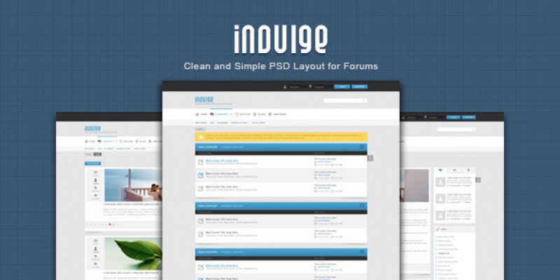 Indulge – Clean PSD for Forums and Blogs