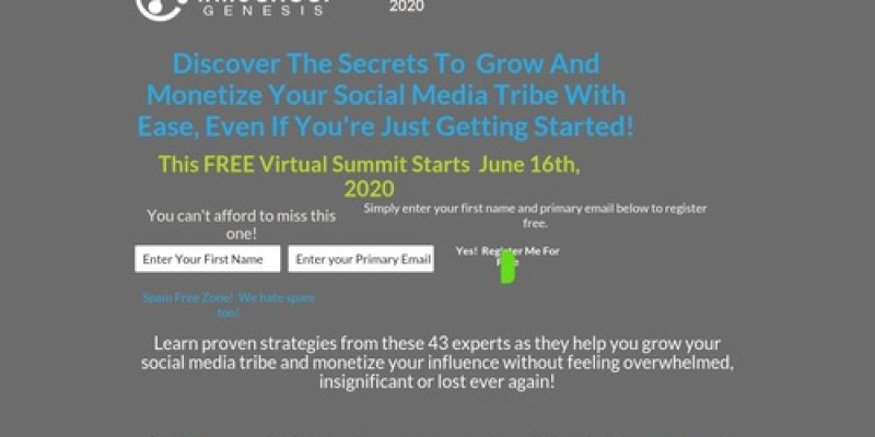 Influencer Genesis Summit | Register Free Now