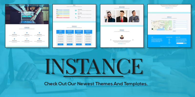 Instance one page responsive HTML template