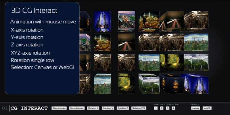Interactive 3D CGGallery – HTML5