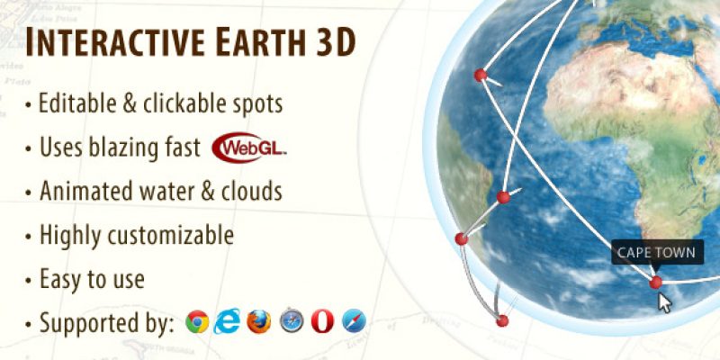 Interactive Earth Globe 3D