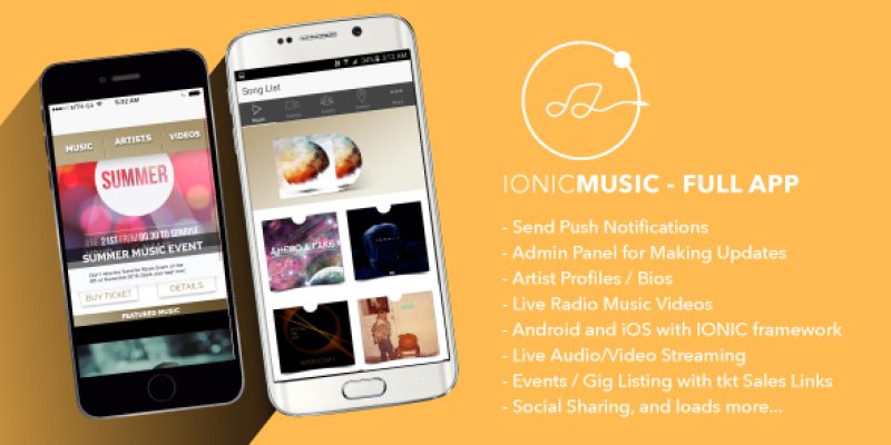 Ionic Music – Full Application