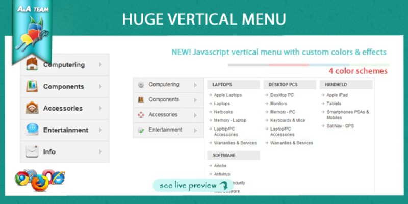 Javascript Huge Vertical Menu