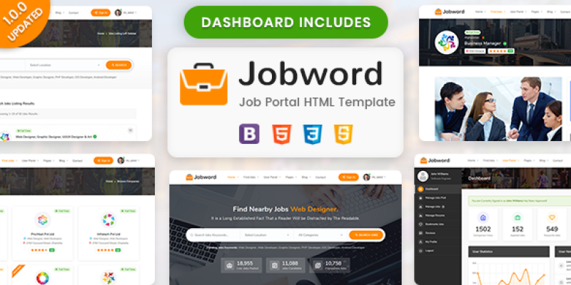 Jobword – Job Portal HTML Template