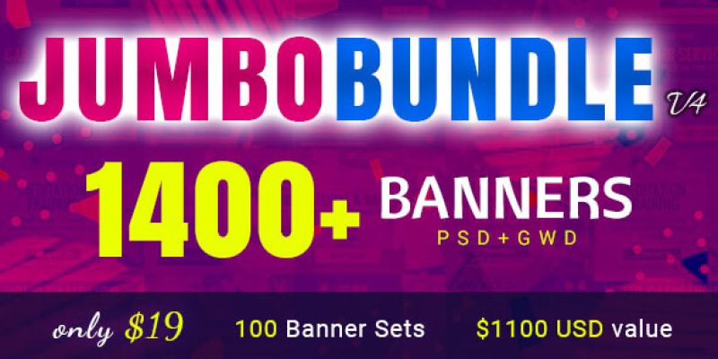 Jumbo Bundle V4 – 1400+ Animated HTML5 Ad Banners in Google Web Designer