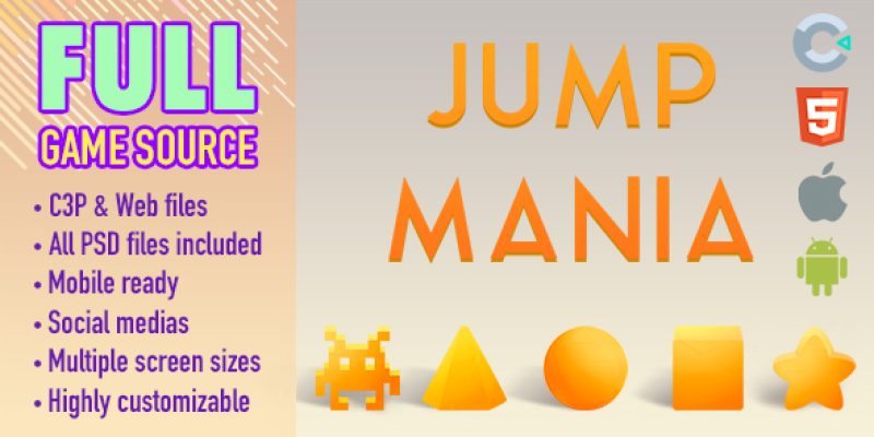 Jump Mania – HTML5 Game (Construct 3)