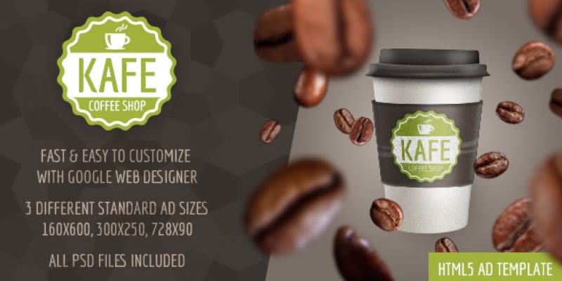 Kafe – HTML5 Coffee Shop Ad Template