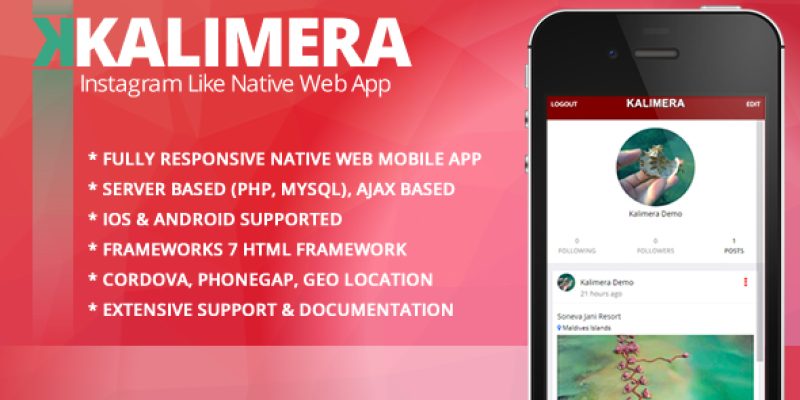 Kalimera  – Travel & Share Native Web Mobile App like Instagram