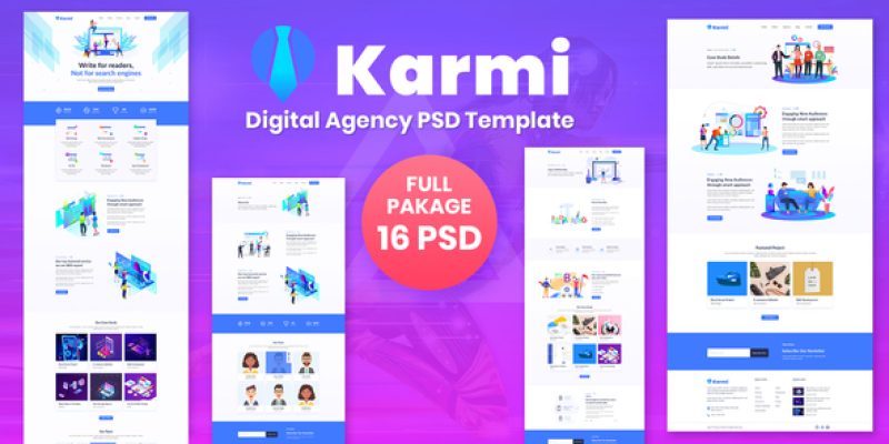 Karmi – Digital Agency PSD Template