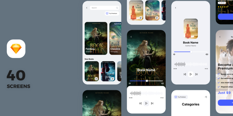 Kleio – Book Listening App UI Kit