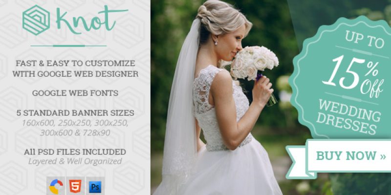 Knot – Wedding HTML5 Ad Template