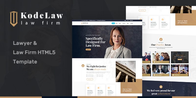 Kodelaw – Lawyer Attorney HTML5 Template