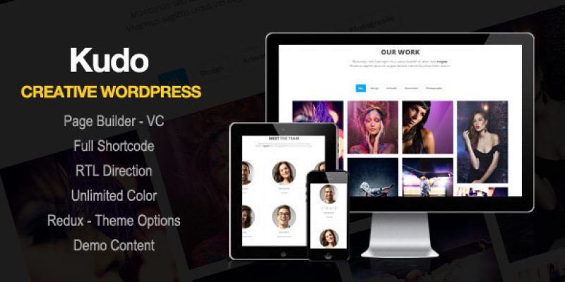 Kudo – Portfolio, Marketing Landing Page WordPress Theme