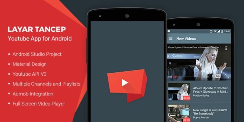 Layar Tancep: Youtube App for Android | Templates