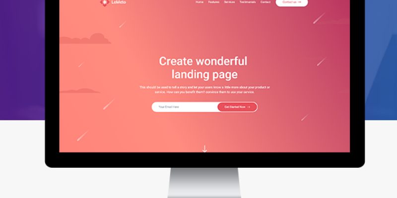 LeMeto – Isometric Business Unbounce Landing Page