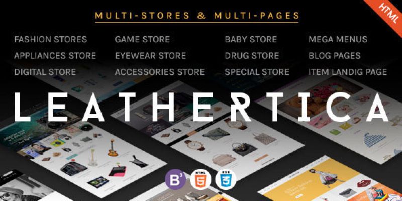 Leather – CMS & eCommerce Responsive HTML Template