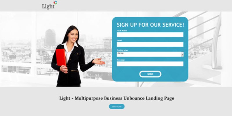 Light – Business Unbounce Landing Page