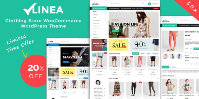 Linea – Clothing Store WooCommerce WordPress Theme