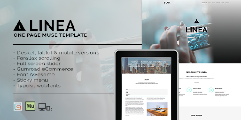 Linea – One Page Muse Template