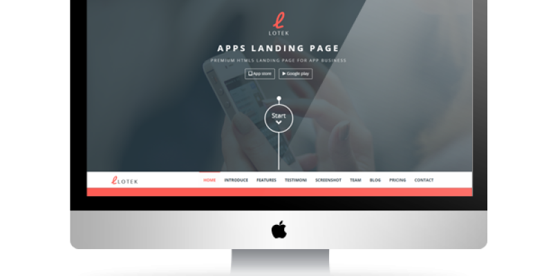 Lotek – Modern App Landing Page Muse Template