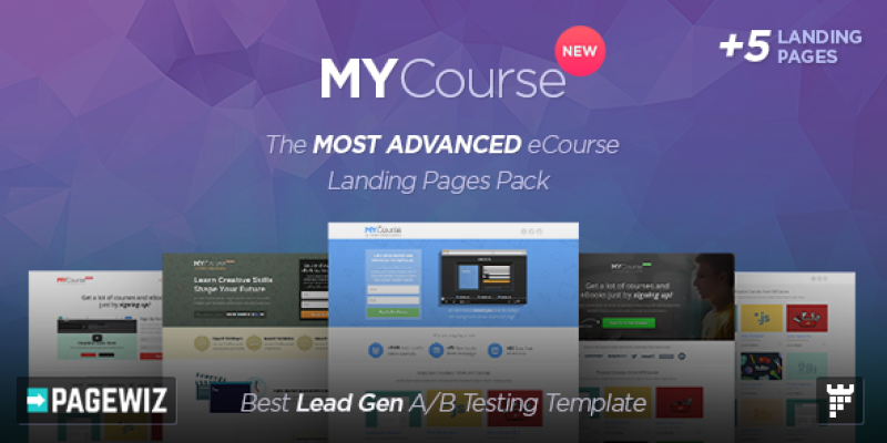 MYCourse – Pagewiz eCourse Landing Pages Pack