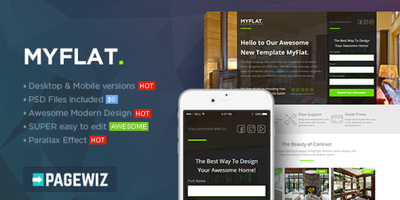 MYFLAT – Real Estate Pagewiz Template