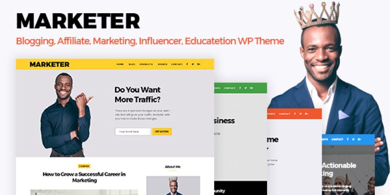 Marketer – Marketing, Blogger & Educate WordPress Theme