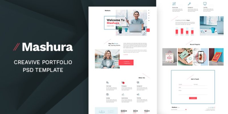 Mashura – Personal Portfolio PSD