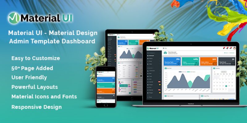 Material UI – Material Design Admin Template Dashboard