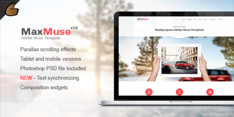 MaxMuse – One Page Muse Template