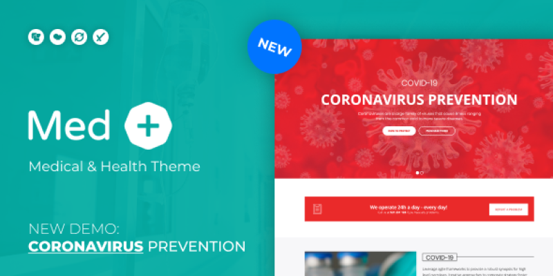 MedPlus – Coronavirus Prevention WordPress Theme