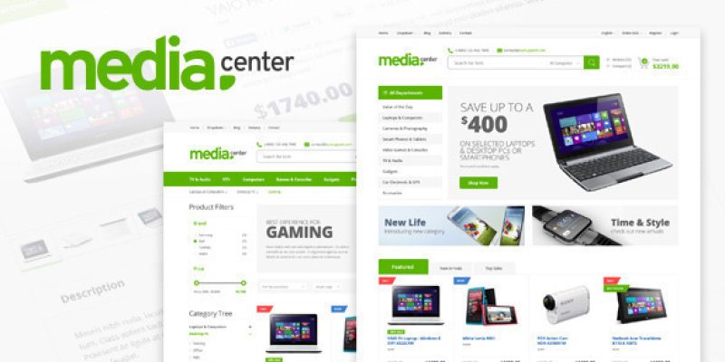 Media Center – Electronic eCommerce HTML Template