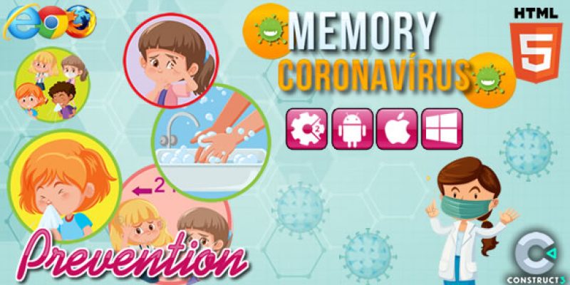 Memory Coronavirus – HTML5 Game (CAPX)