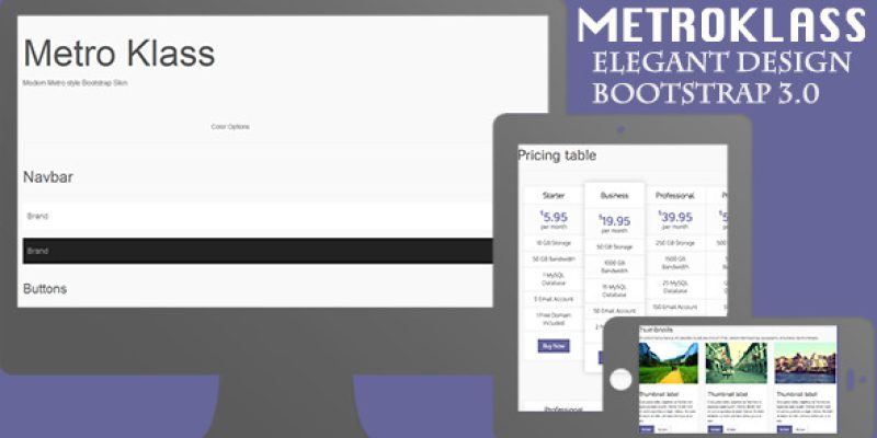 MetroKlass Bootstrap Skin