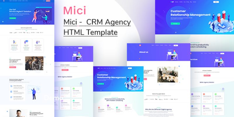 Mici – CRM system HTML Template