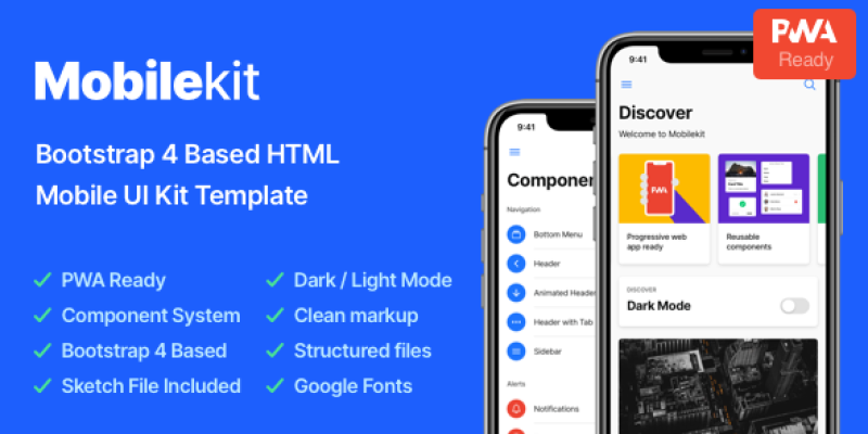 Mobilekit – Bootstrap 4 Based HTML Template