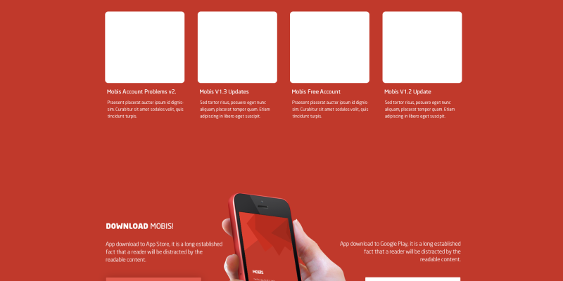 Mobis – App Landing Page