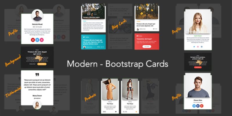 Modern – Bootstrap 4 Cards