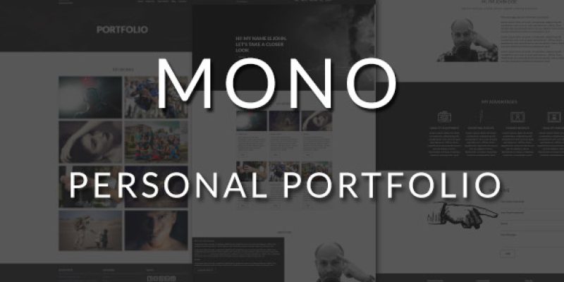 Mono – Personal portfolio Layers WP Stylekit