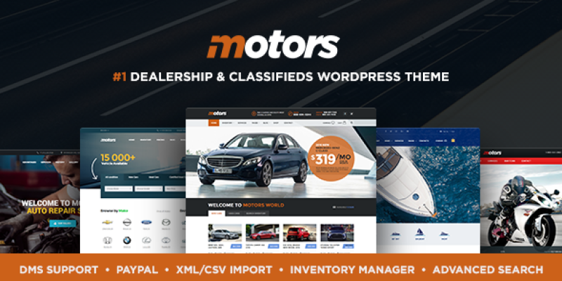 Motors – Car Dealer, Rental & Classifieds WordPress theme