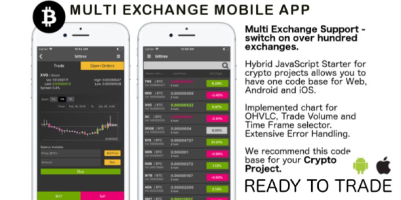 Multi Exchange Crypto App – JavaScript/Hybrid