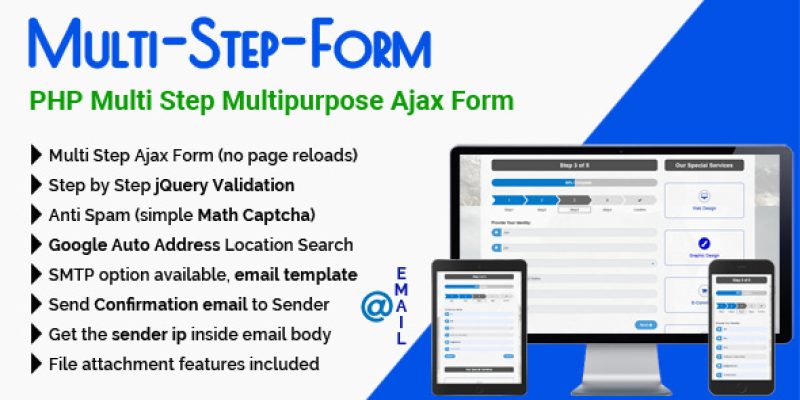 Multi-Step-Form – PHP Multi Step Multipurpose Ajax Form