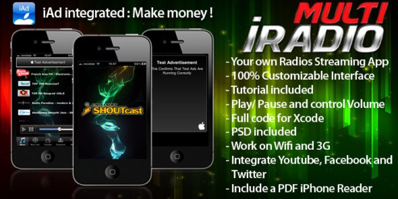 Multi iRadio – Unlimited Radio – iAd Make Money