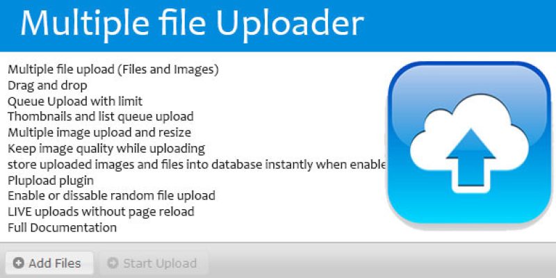 Multitple Files, Images Uploader and Resizer