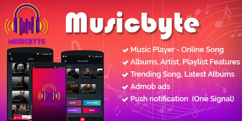 MusicByte (Android) – online Mp3 music player application