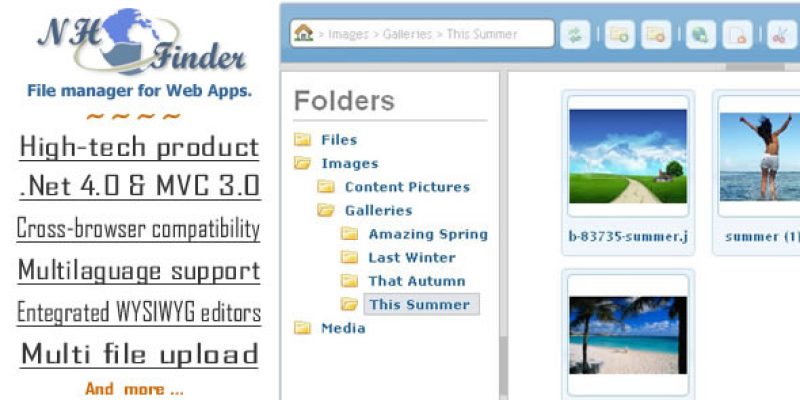 NH•Finder File Manager for Web Apps