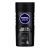 NIVEA Men Body Wash, Deep Impact, 3 in 1 Shower Gel for Body, Face & Hair, with Microfine Clay, 250 ml