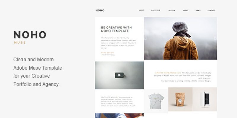 NOHO – Creative Agency Portfolio Muse Template