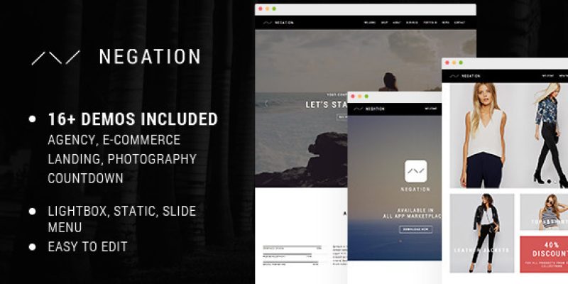 Negation – Agency | App | Shop | Photography Theme